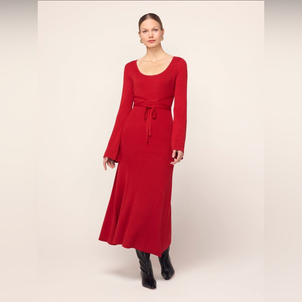 Kitri Darryl Maxi Dress, Size Small in Red